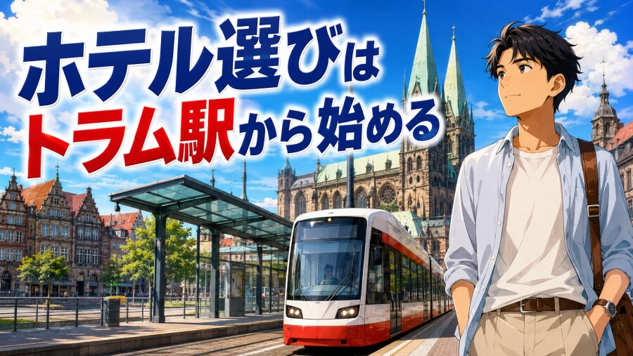 ホテル選びは、トラム駅から始める