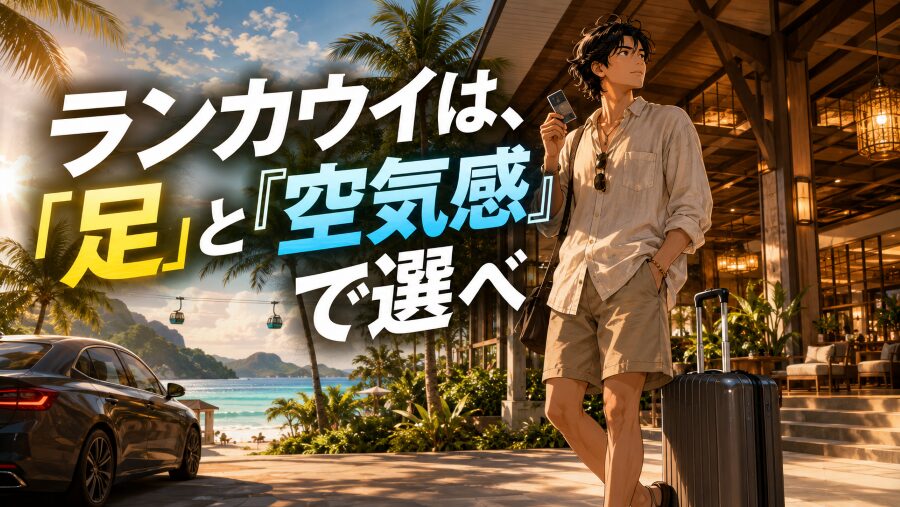 ランカウイは、宿名より先に「足」と「空気感」で選べ