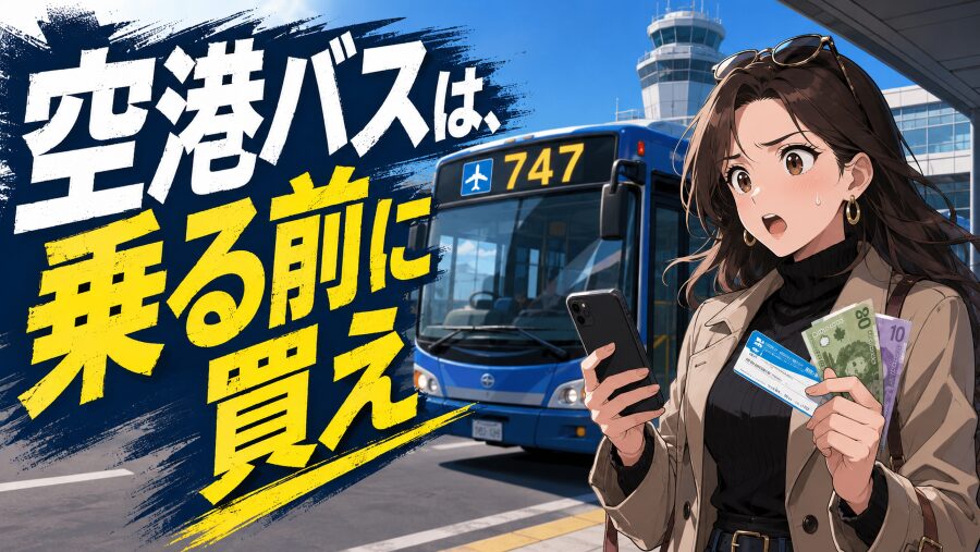 空港バスは、乗る前に買え