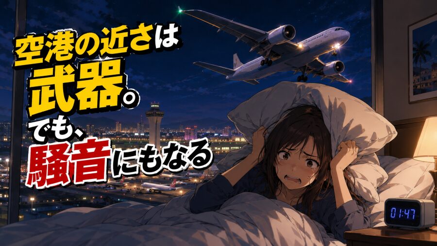 空港の近さは武器。でも、騒音にもなる