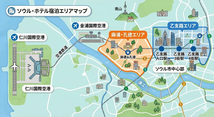 ソウルのおすすめホテルエリア
