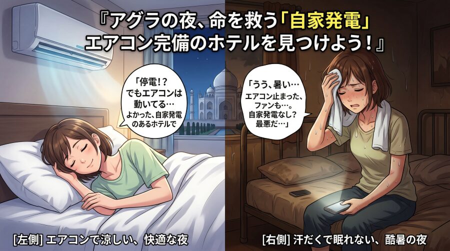 アグラのホテルで泣いた夜を語る｜停電・騒音・偽ガイドの具体的回避法
