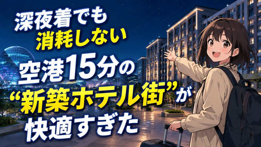 深夜着でも消耗しない　空港15分の“新築ホテル街”が快適すぎた