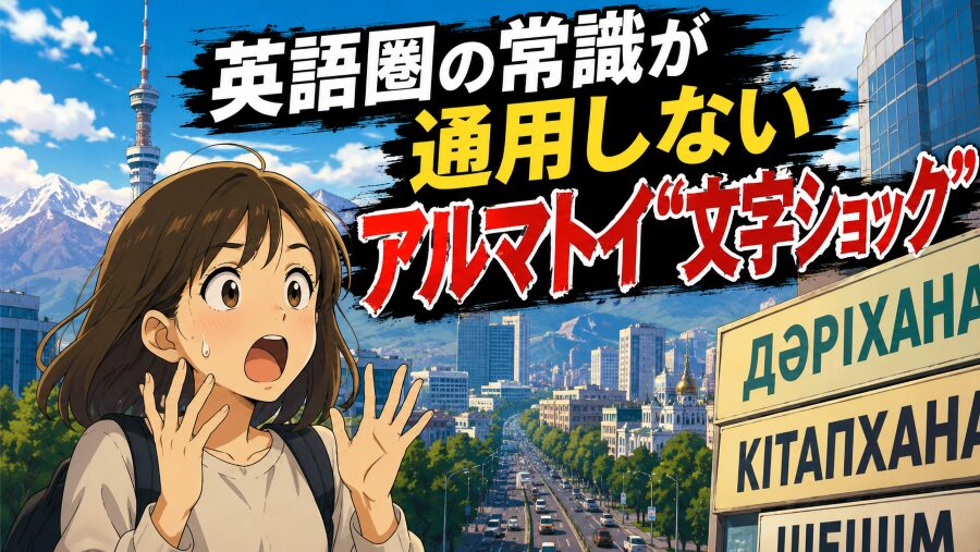 英語圏の常識が通用しない　アルマトイ“文字ショック”