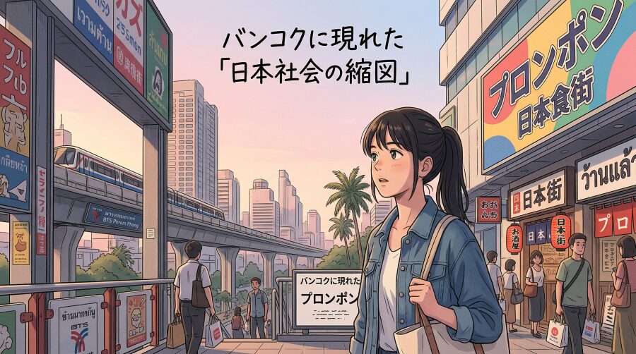 バンコクの日本人街には、懐かしさと階層が同居している。