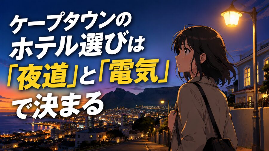 ケープタウンのホテル選びは「夜道」と「電気」で決まる