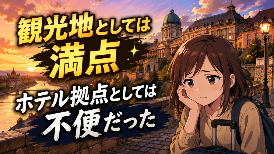 観光地としては満点　ホテル拠点としては不便だった