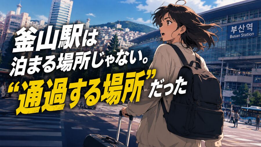 釜山駅は泊まる場所じゃない。“通過する場所”だった
