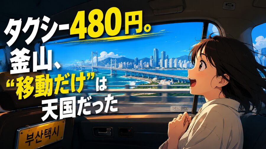 タクシー480円。釜山、“移動だけ”は天国だった