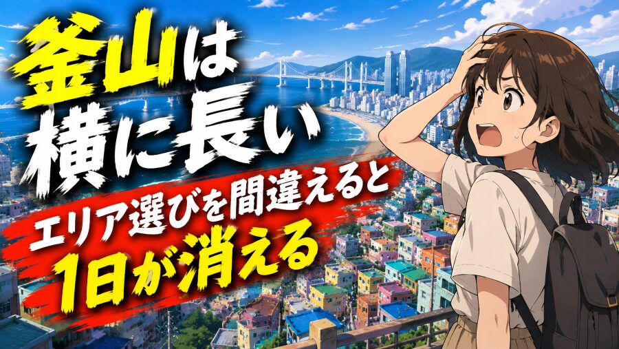 釜山は横に長い エリア選びを間違えると1日が消える