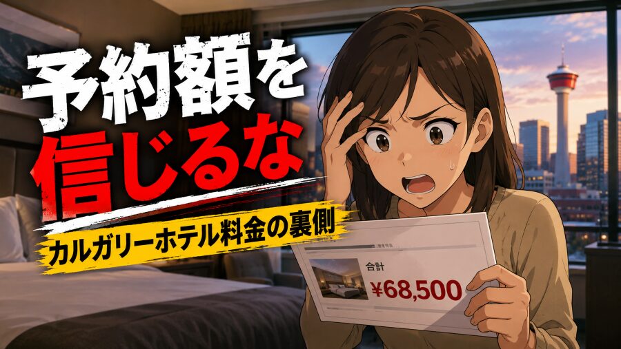 予約額を信じるな　カルガリーホテル料金の裏側