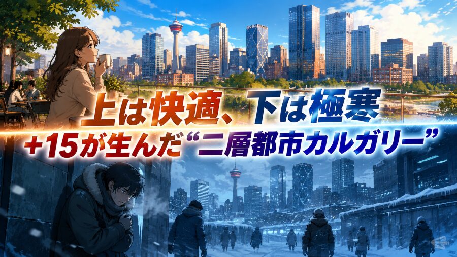 上は快適、下は極寒　+15が生んだ“二層都市カルガリー”
