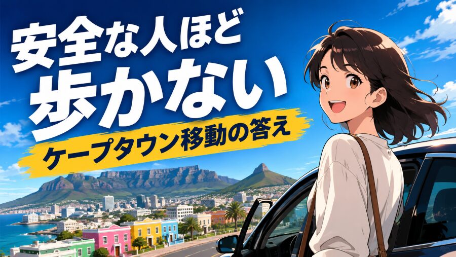 安全な人ほど歩かない　ケープタウン移動の答え