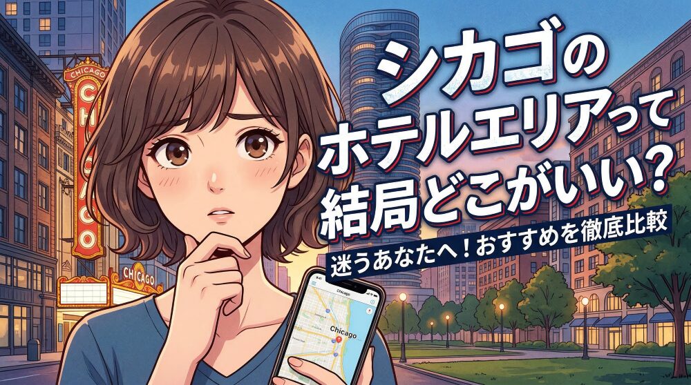 まだ値段だけでシカゴのホテルを選んでるの？エリア別の正解を解説