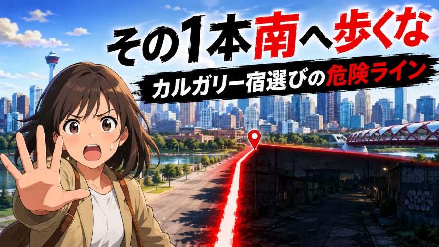 その1本南へ歩くな　カルガリー宿選びの危険ライン