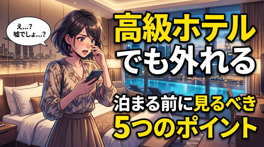 高級ホテルでも外れる泊まる前に見るべき5つのポイント