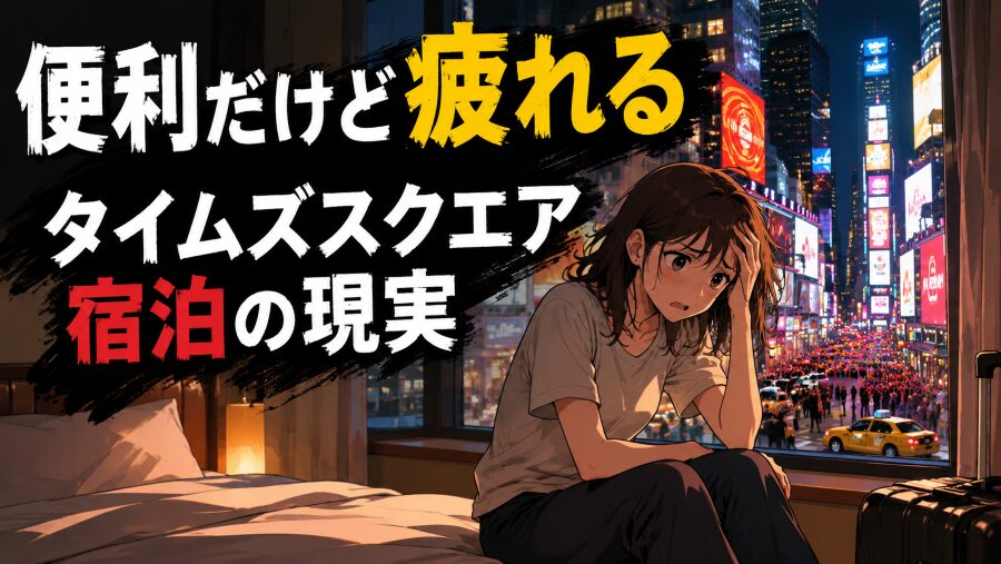 「便利だけど疲れる」 タイムズスクエア宿泊の現実