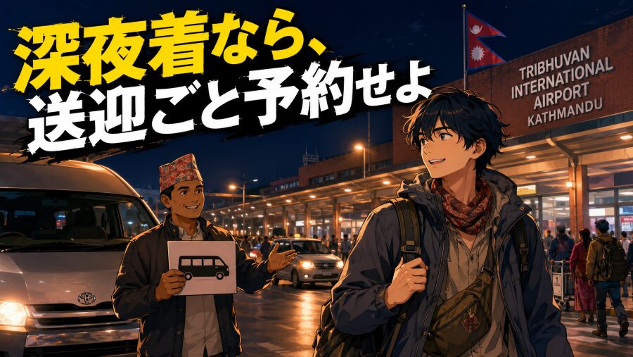カトマンズに深夜着なら、送迎ごと予約せよ