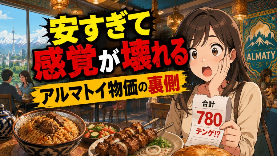 安すぎて感覚が壊れる　アルマトイ物価の裏側