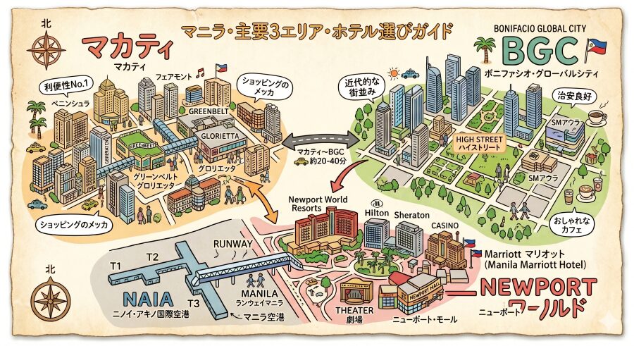 マニラのおすすめホテルエリア3選