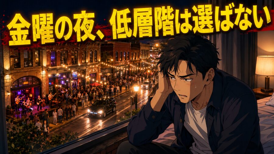 金曜の夜、ホテルの低層階は選ばない
