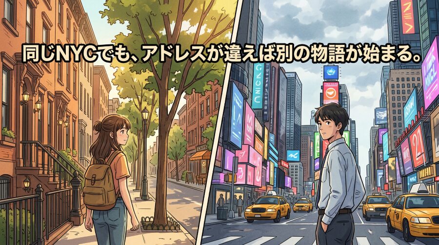 マンハッタンでは、番地の差がそのまま人生の差になる。