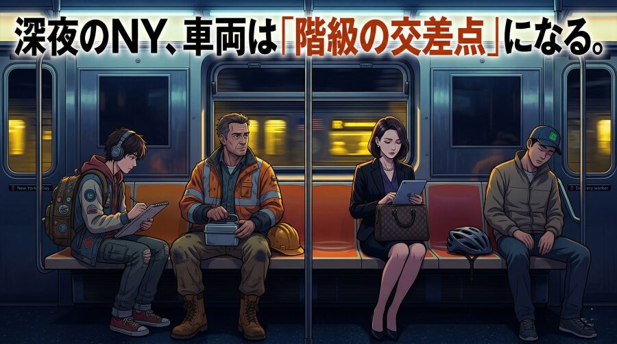 24時間動き続けるレールの上で、この街の階級は混ざり合う。