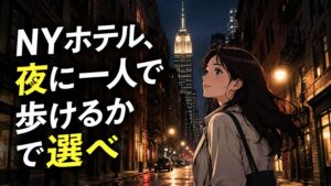 NYホテル、“夜に一人で歩けるか”で選べ