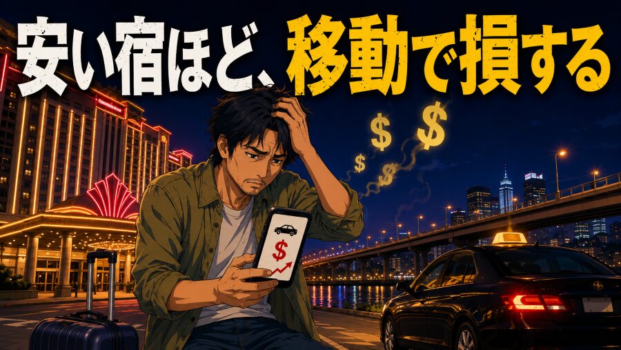 安いホテルほど、移動で損する