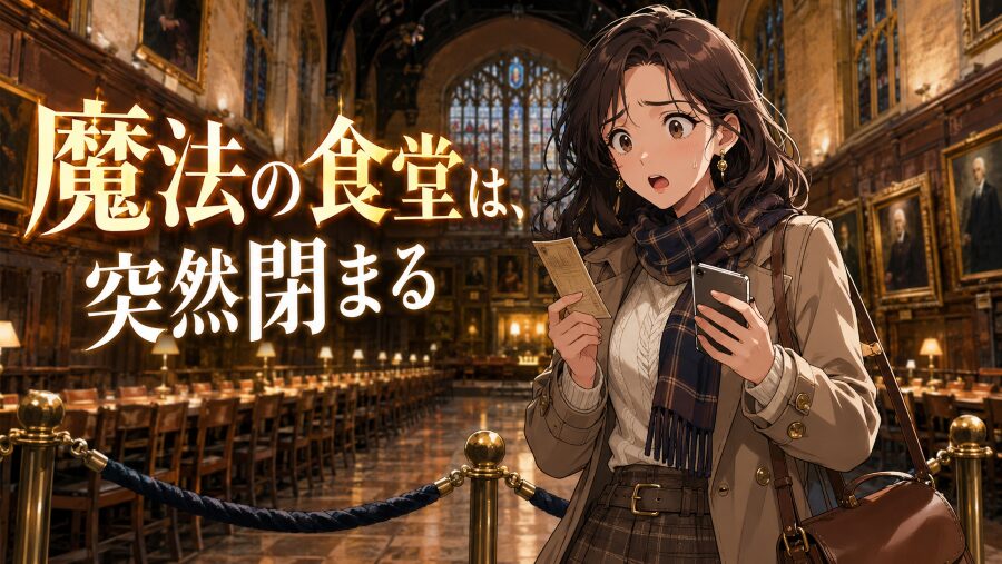 クライスト・チャーチの魔法の食堂は、突然閉まる