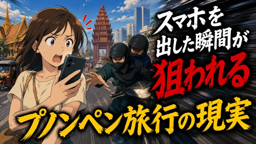 スマホを出した瞬間が狙われる　プノンペン旅行の現実