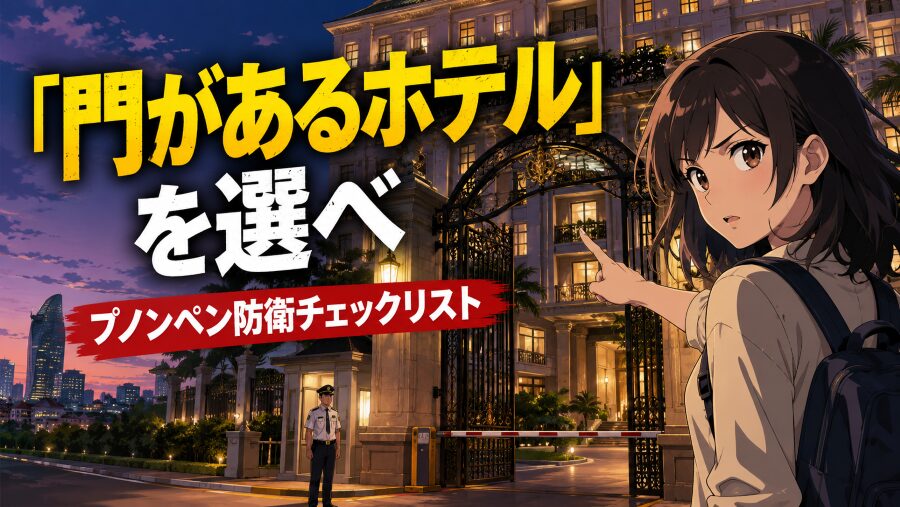 「門があるホテル」を選べ　プノンペン防衛チェックリスト