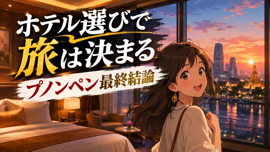 ホテル選びで旅は決まる　プノンペン最終結論
