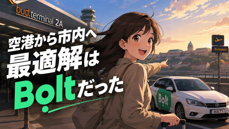 ブタベスト空港から市内へ　最適解はBoltだった