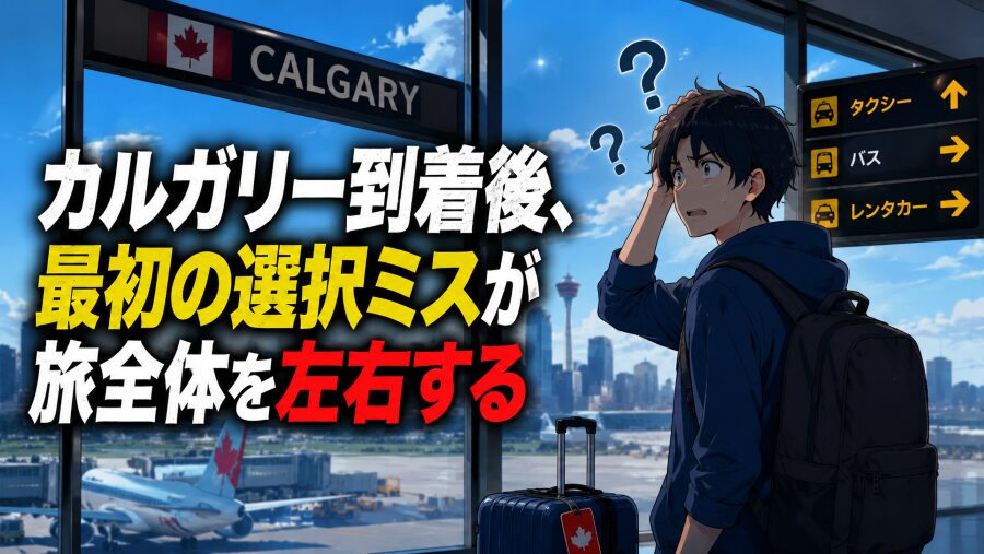 カルガリー到着後、最初の選択ミスが旅全体を左右する