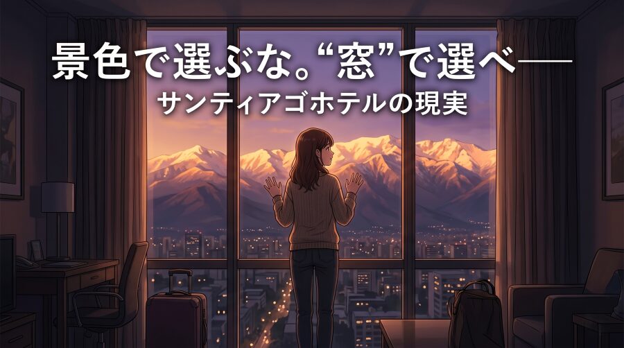 景色で選ぶな。“窓”で選べ―サンティアゴホテルの現実