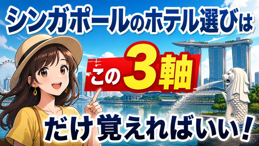 シンガポールのホテル選びはこの3軸だけ覚えればいい
