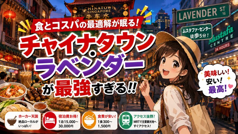 チャイナタウンやラベンダー周辺のホテル選び