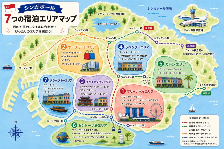 シンガポールのホテルエリアガイド