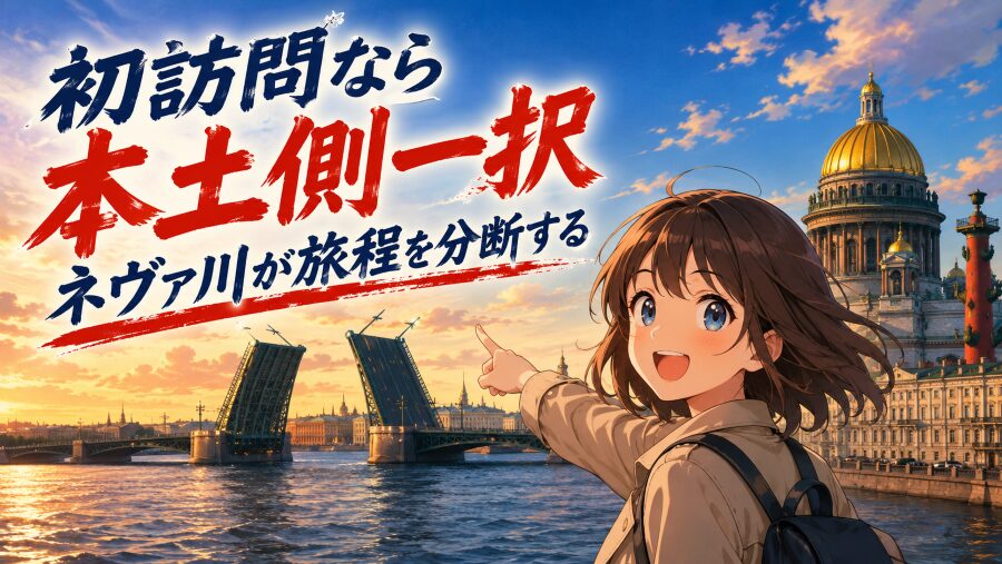 初訪問なら本土側一択　ネヴァ川が旅程を分断する