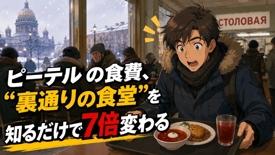 ピーテルの食費、“裏通りの食堂”を知るだけで7倍変わる