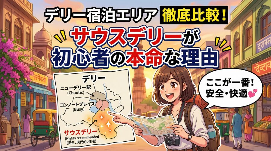 デリーのホテルどこに泊まる？治安・渋滞・AQIで選ぶエリアガイド