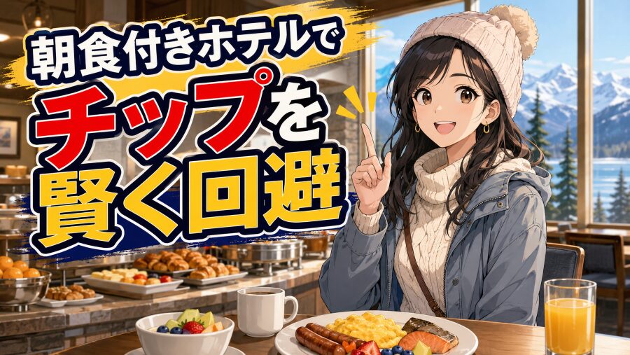 アンカレッジの朝は、朝食付きプランでチップを賢く回避