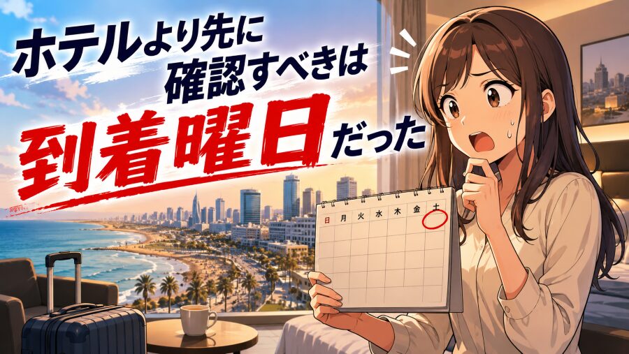 ホテルより先に確認すべきは「到着曜日」だった