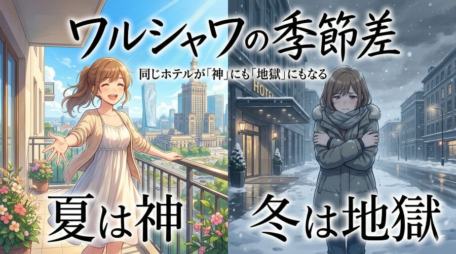 エアコンなしで一夜を過ごした私が語るワルシャワのホテルエリア正解