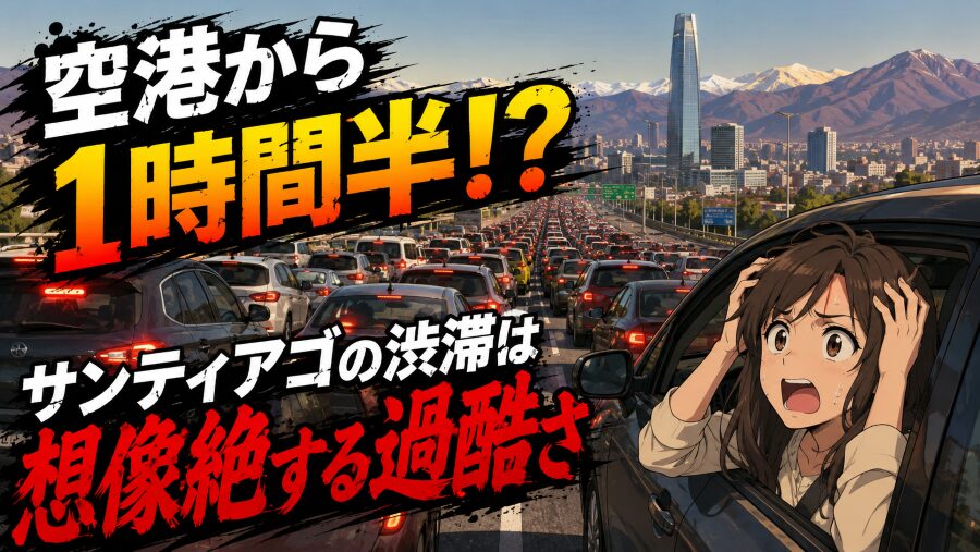 空港から1時間半！？サンティアゴの渋滞は想像絶する過酷さ