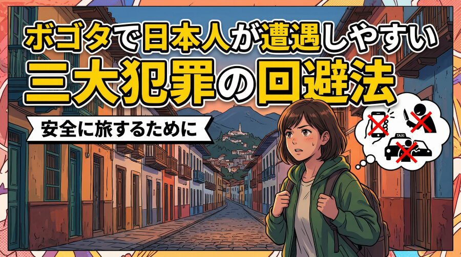 知らないと詰む。ボゴタで日本人が遭遇しやすい三大犯罪の回避法