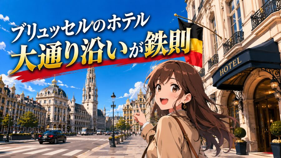 夜の一人歩きも安心！ブリュッセルのホテルは大通り沿いが鉄則
