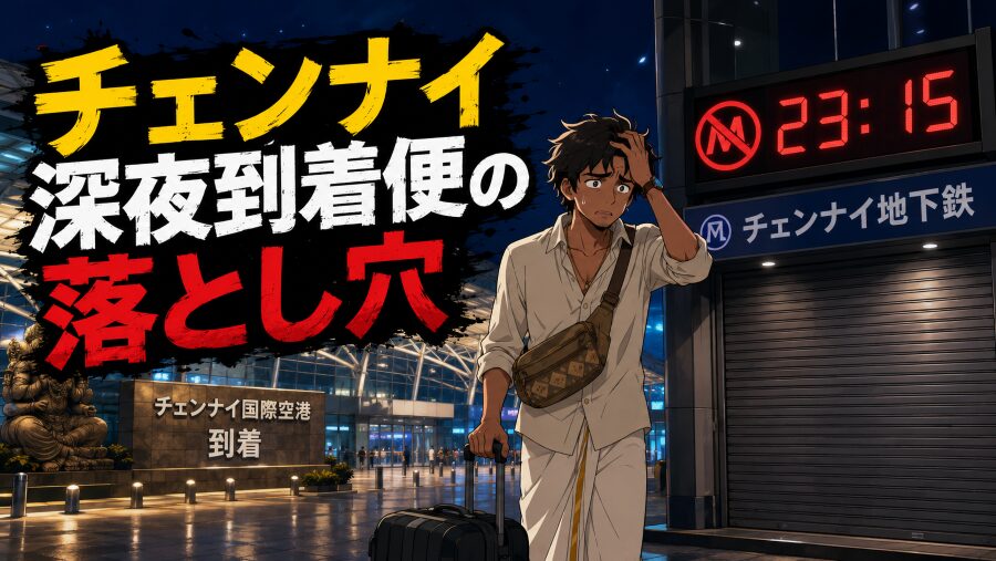 メトロは22時終了!深夜のチェンナイ空港で詰まないための移動術