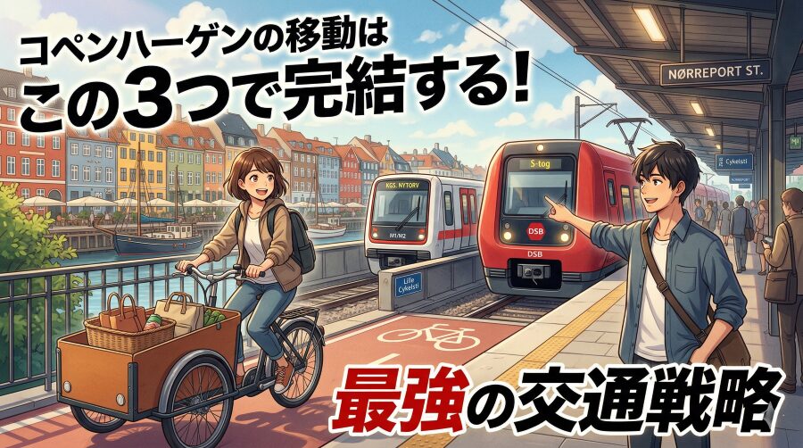 初めてのコペンハーゲンは“メトロ＋S-tog＋自転車”で動け